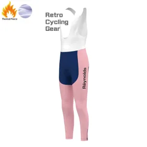 1990s Pink Reynolds Fleece Retro Cycling Bib Pants