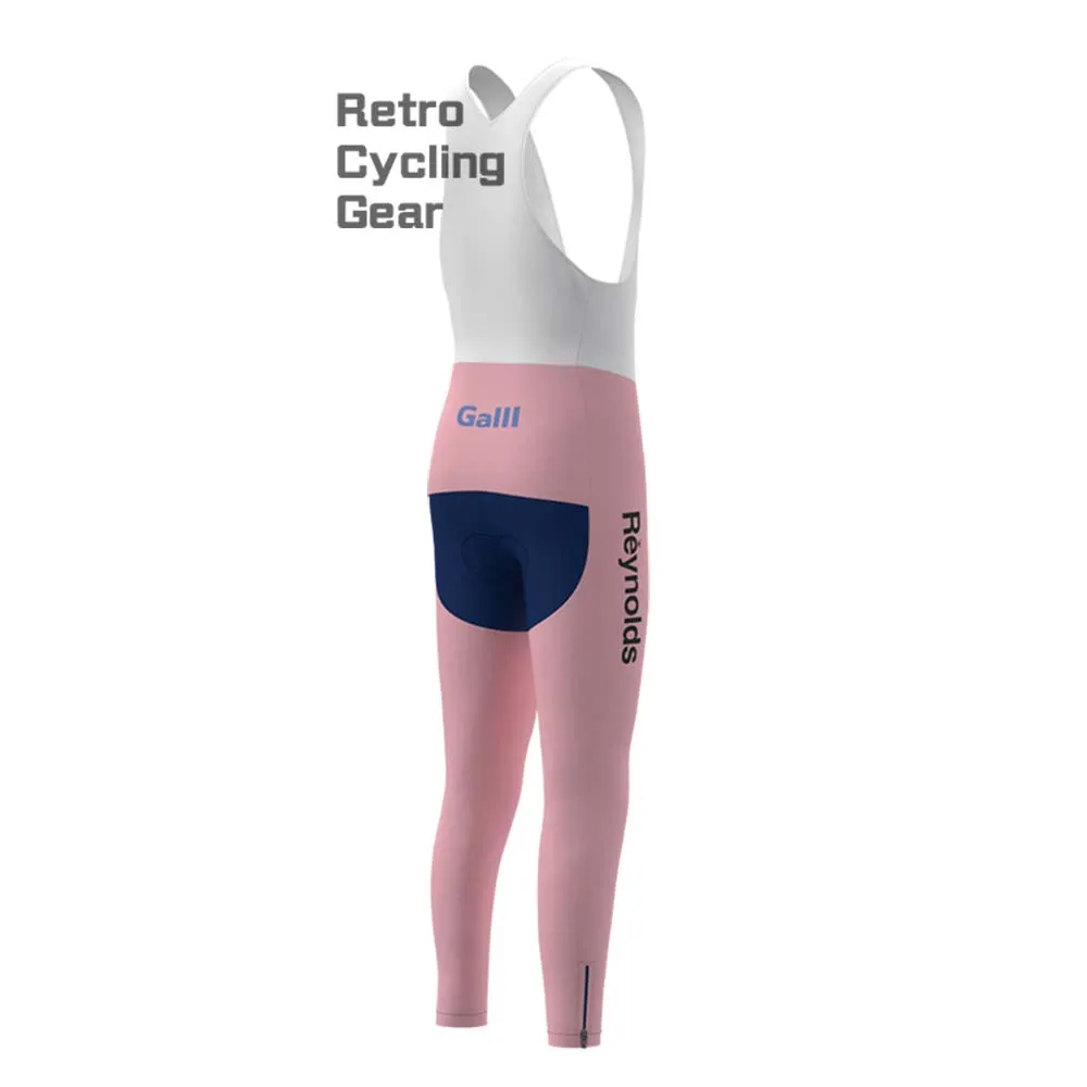 1990s Pink Reynolds Fleece Retro Cycling Bib Pants