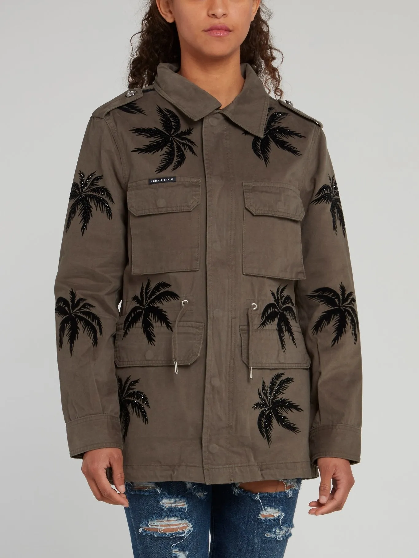 Aloha Plein Studded Rear Logo Parka