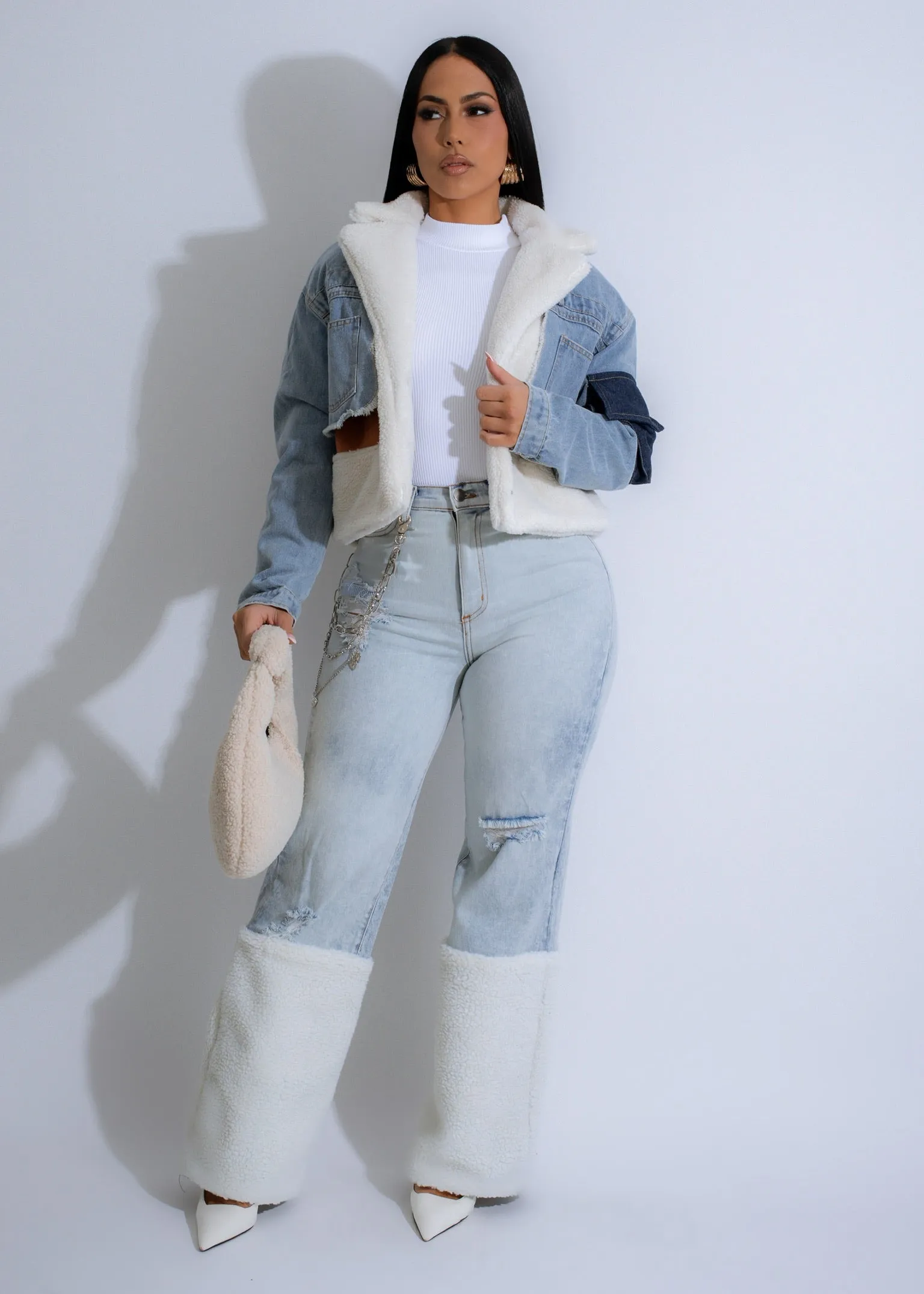 Alpine Luxe Ripped Jeans Light Denim