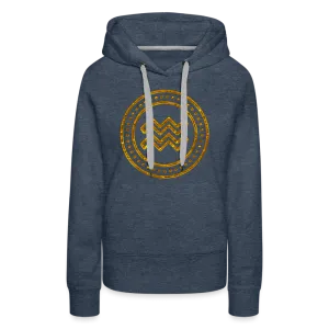 Aquarius Gold Foil 3D Women’s Premium Hoodie