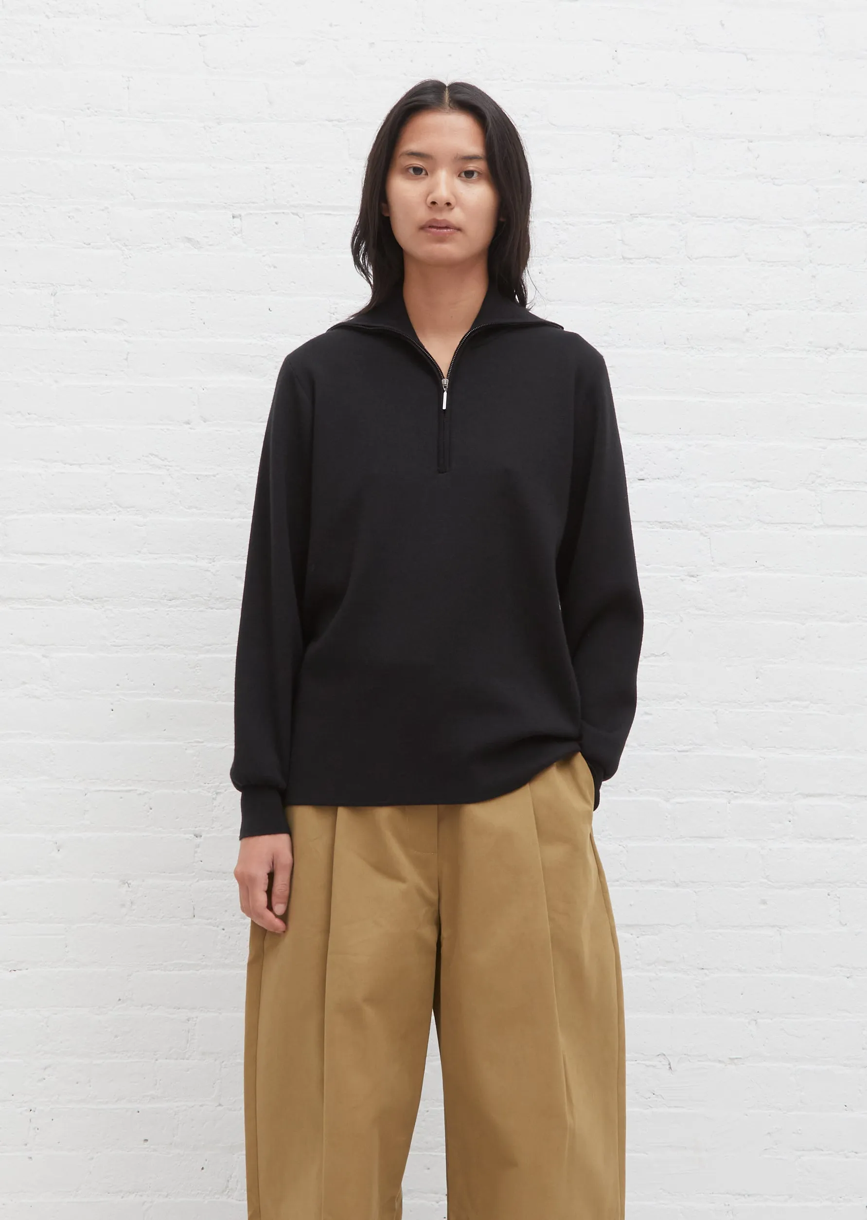 Auguste Zip Wool Silk Pullover