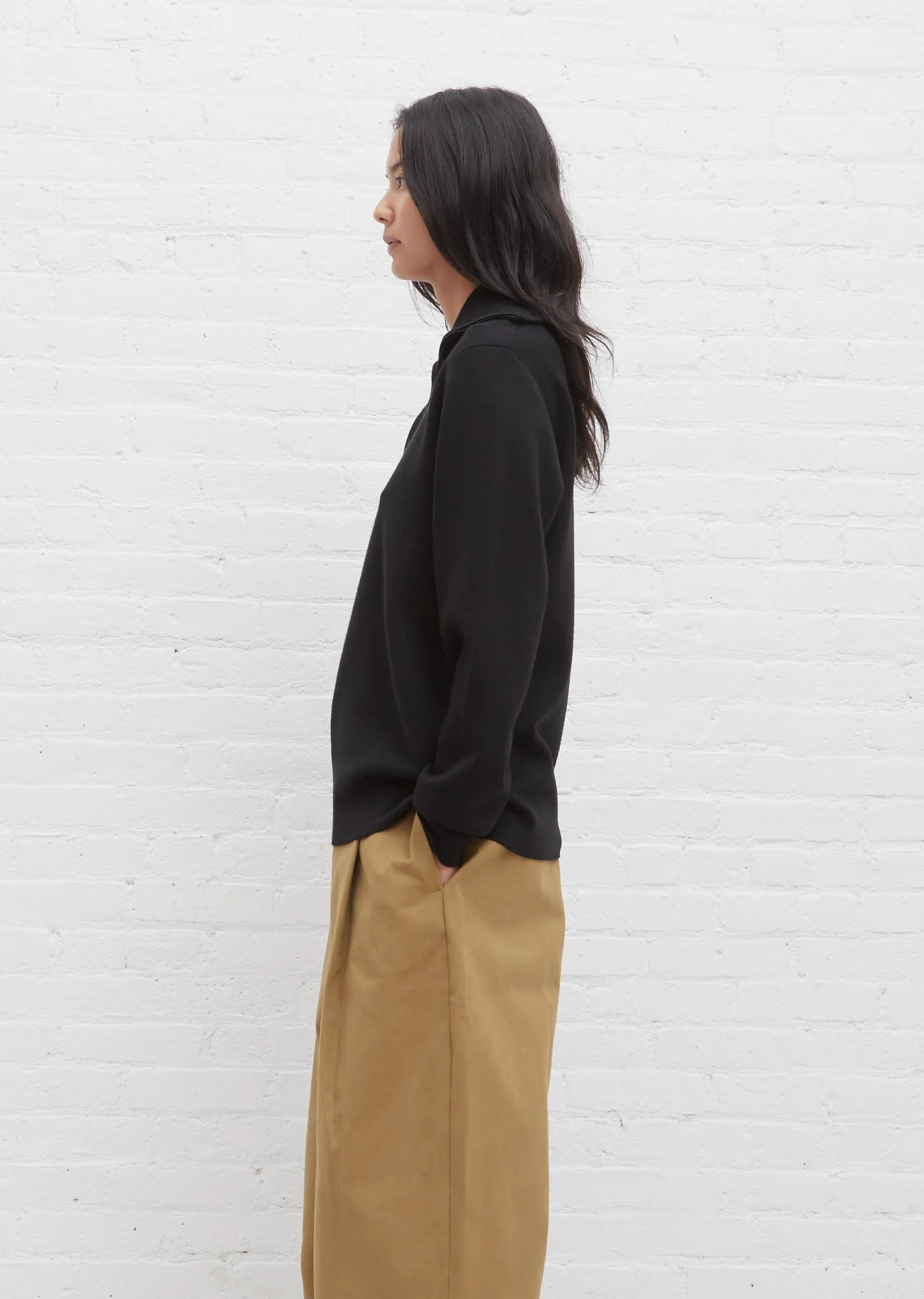 Auguste Zip Wool Silk Pullover