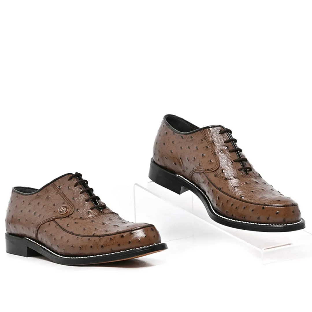 Barker Maxwell Brown Ostrich Leather Shoe