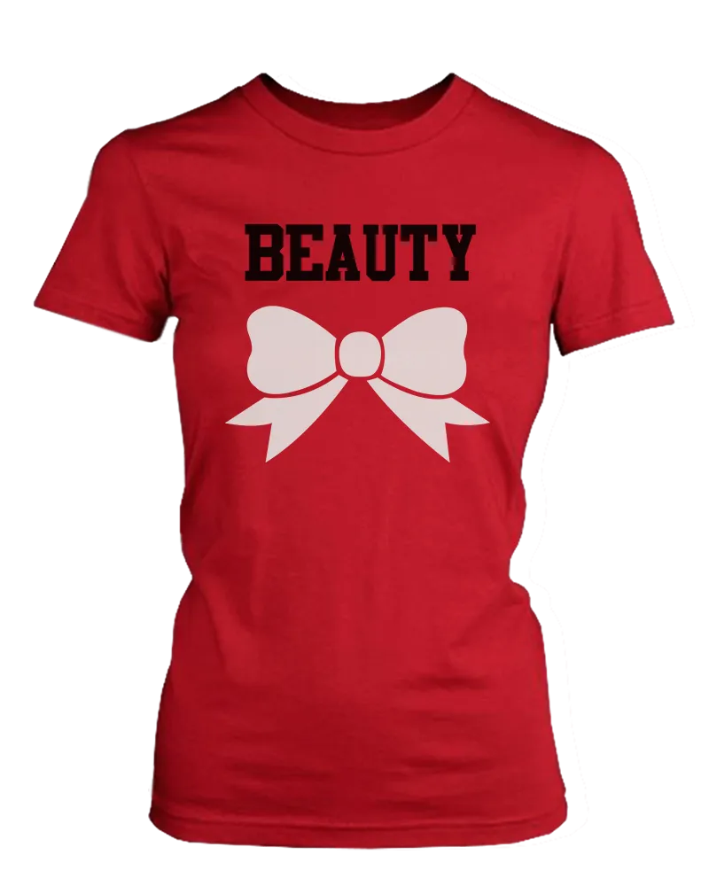 Beauty & Beast Red Matching Couple Shirts (Set)