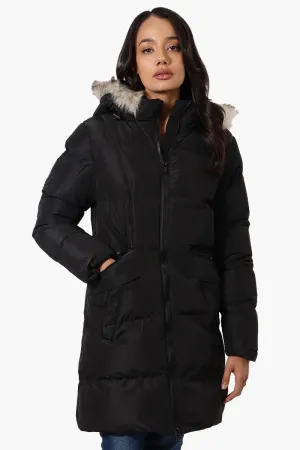 Canada Weather Gear 3/4 Length Puffer Parka Jacket - Black