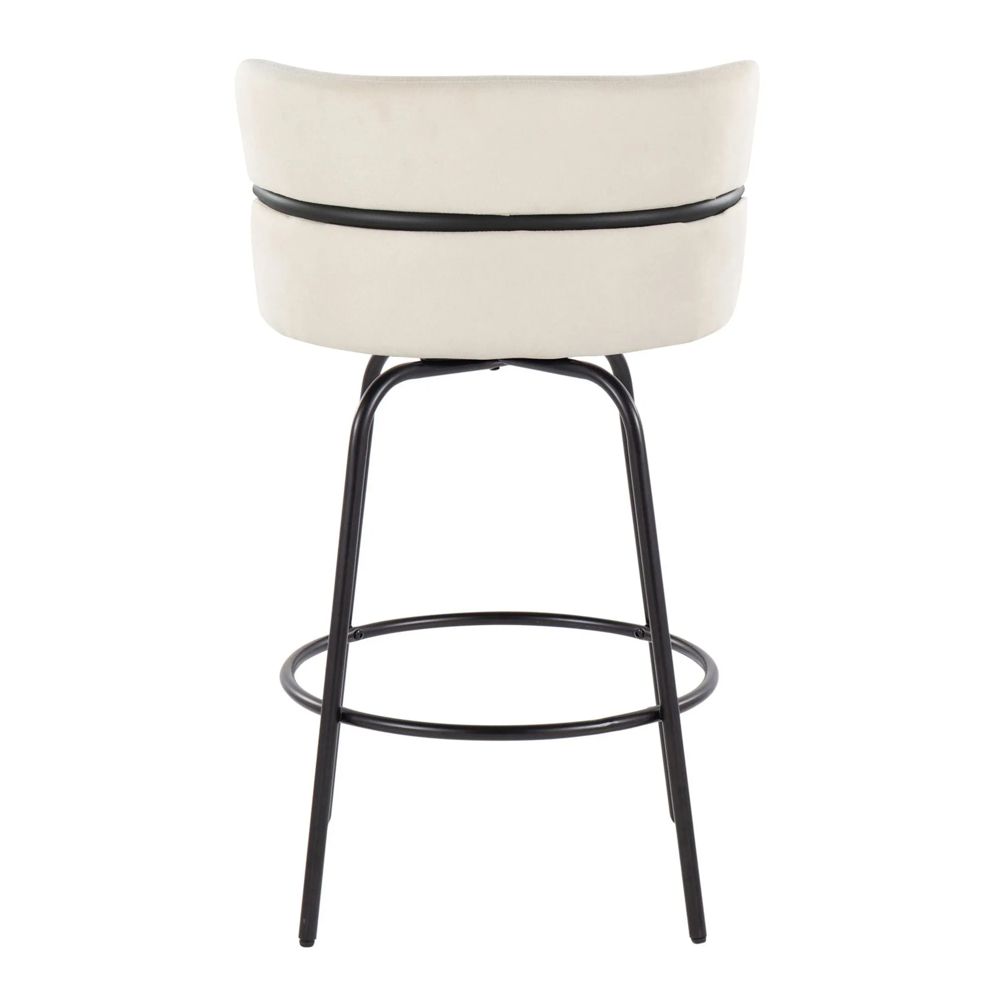 Cinch Claire 26" Fixed-Height Counter Stool - Set of 2 By LumiSource - B26-CINCH-CLARZQ2 BKBKCR2