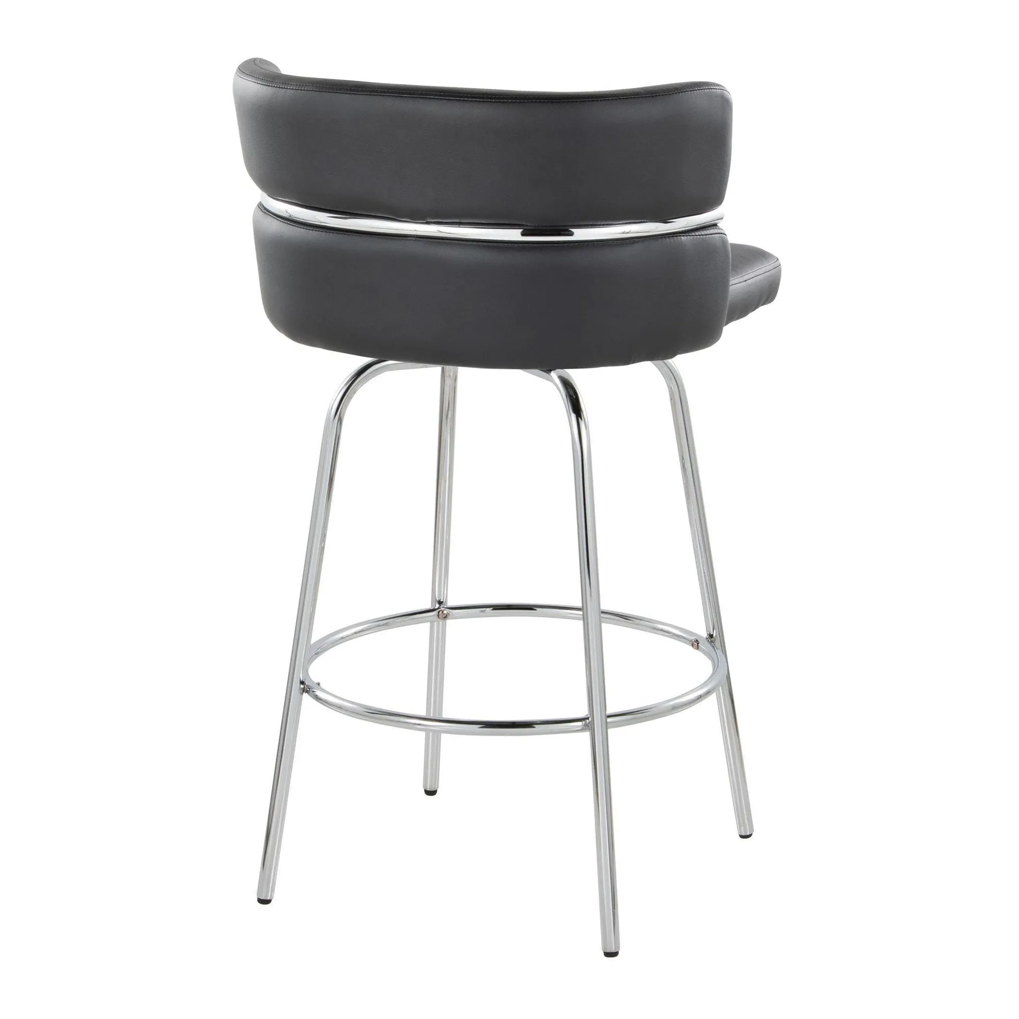 Cinch Claire 26" Fixed-Height Counter Stool - Set of 2 By LumiSource - B26-CINCH-CLARZQ2 BKBKCR2