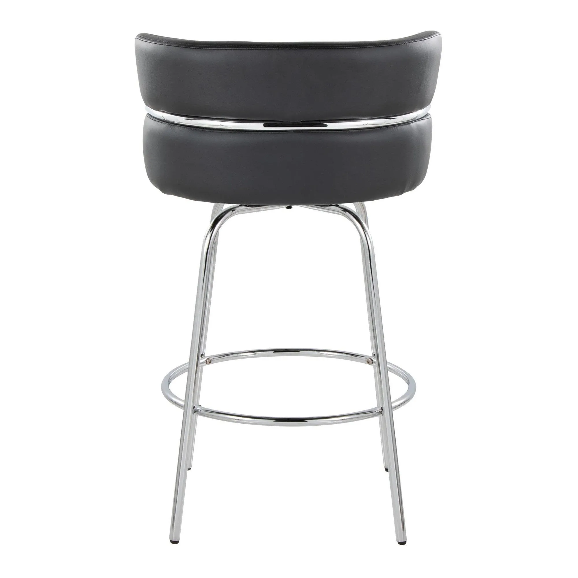 Cinch Claire 26" Fixed-Height Counter Stool - Set of 2 By LumiSource - B26-CINCH-CLARZQ2 BKBKCR2