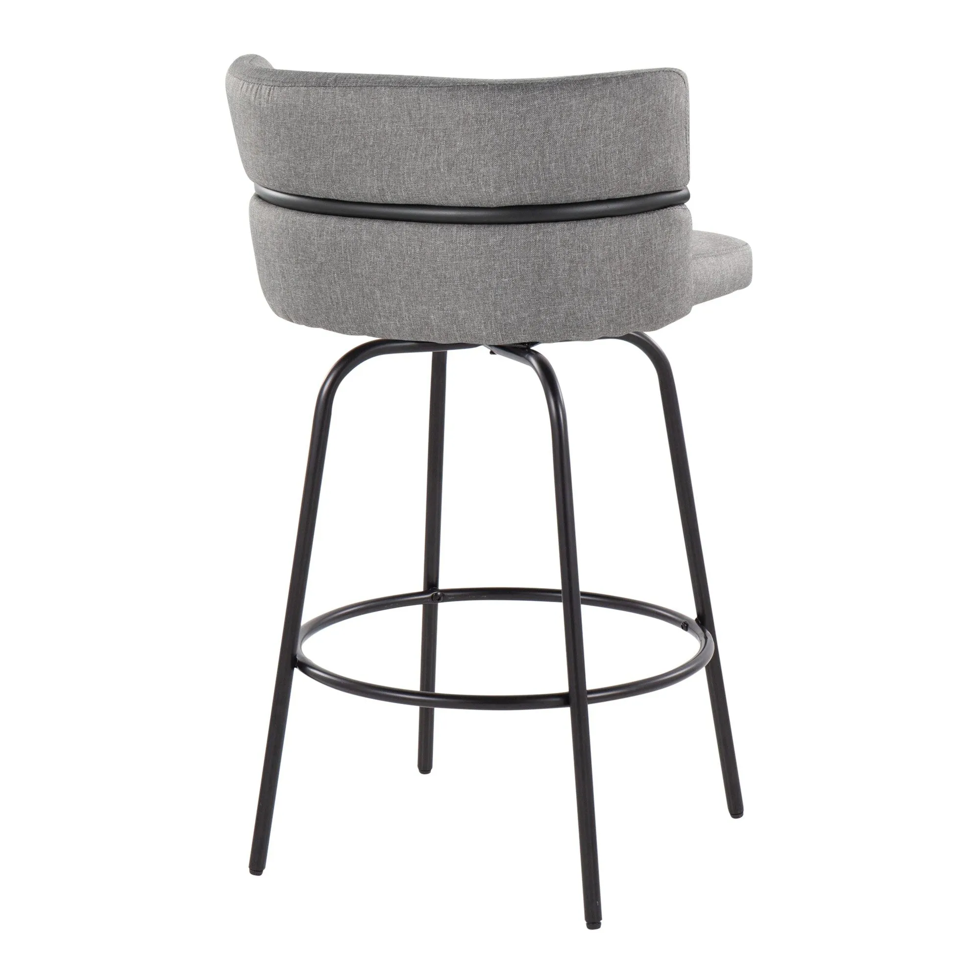 Cinch Claire 26" Fixed-Height Counter Stool - Set of 2 By LumiSource - B26-CINCH-CLARZQ2 BKBKCR2