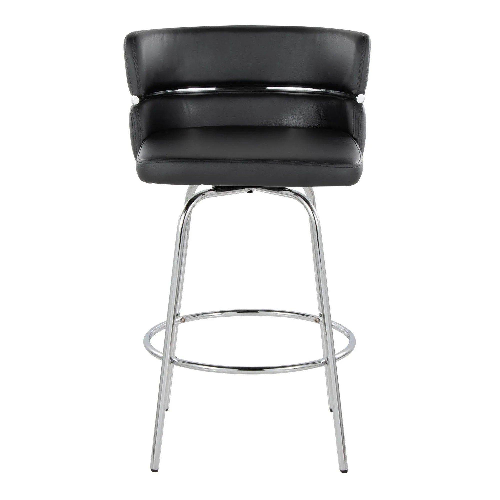 Cinch Claire 26" Fixed-Height Counter Stool - Set of 2 By LumiSource - B26-CINCH-CLARZQ2 BKBKCR2