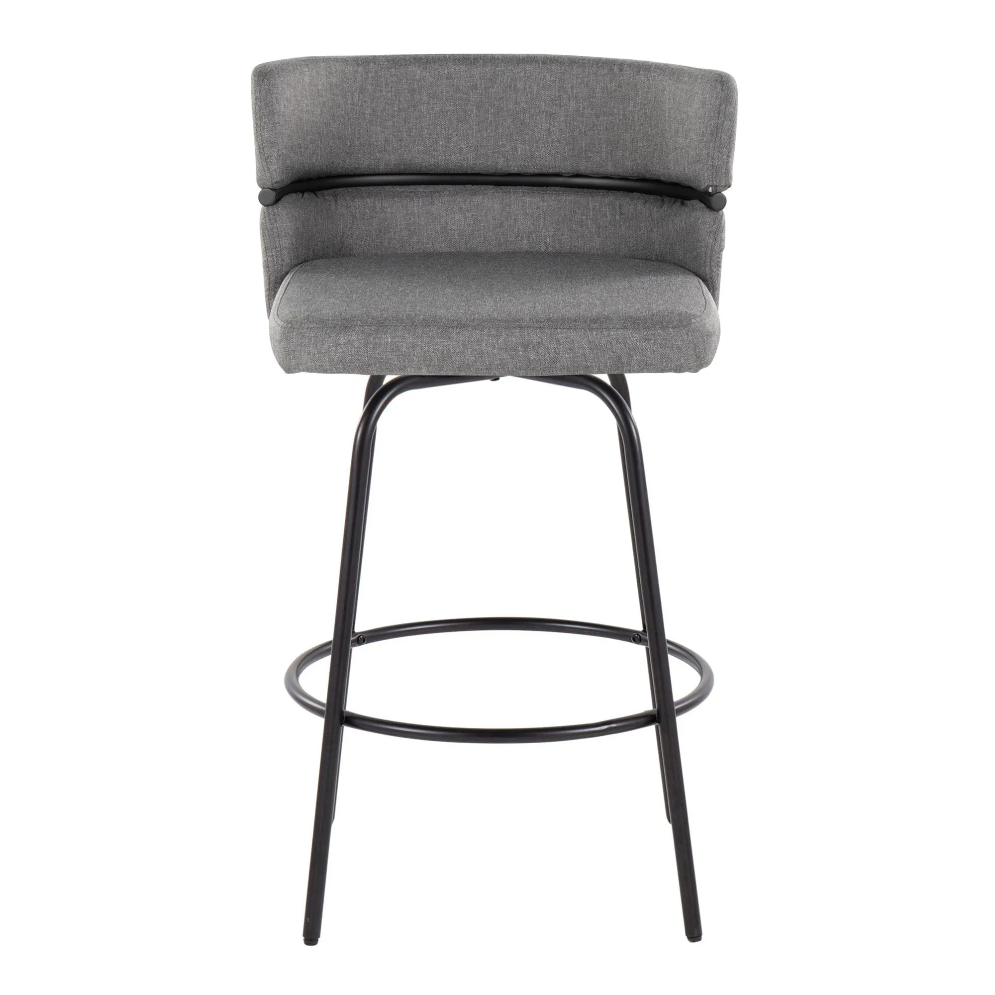 Cinch Claire 26" Fixed-Height Counter Stool - Set of 2 By LumiSource - B26-CINCH-CLARZQ2 BKBKCR2