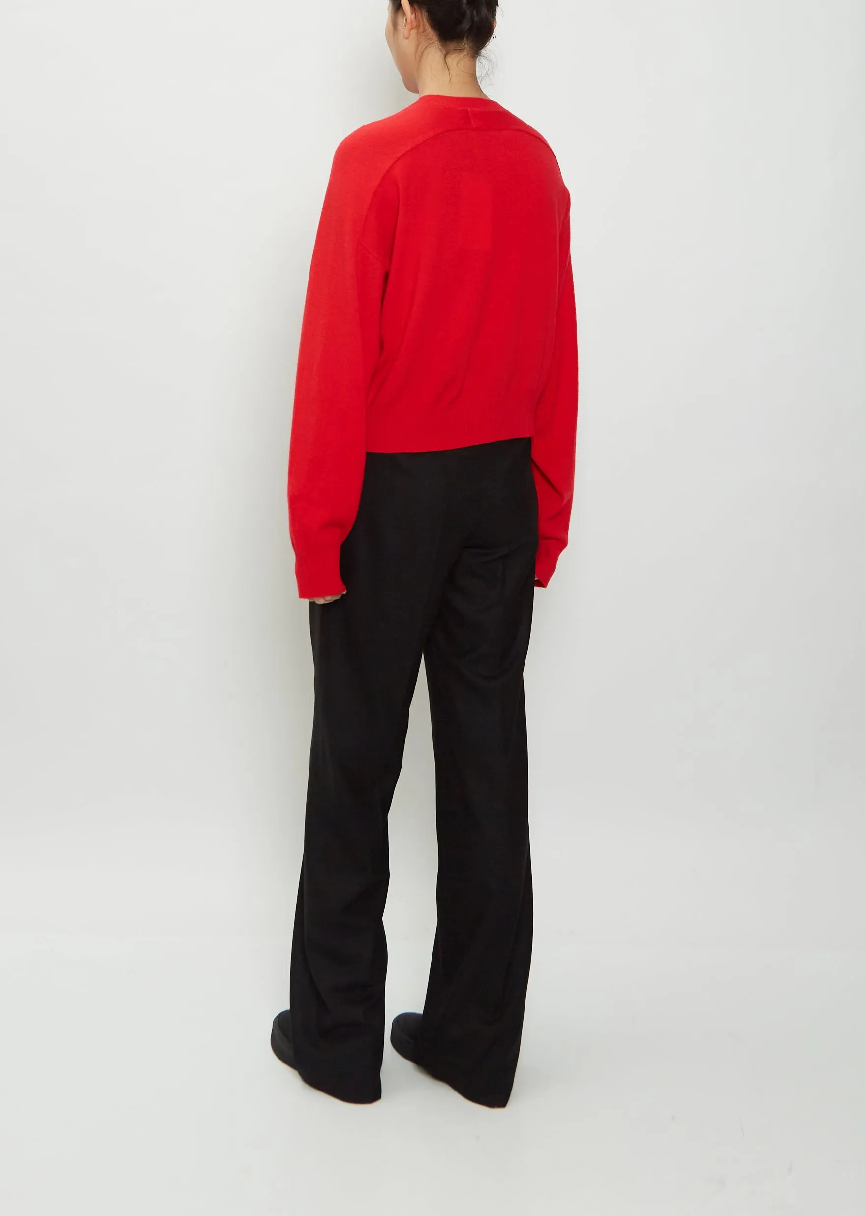 Emsalo V-Neck Cashmere Sweater — Ruby