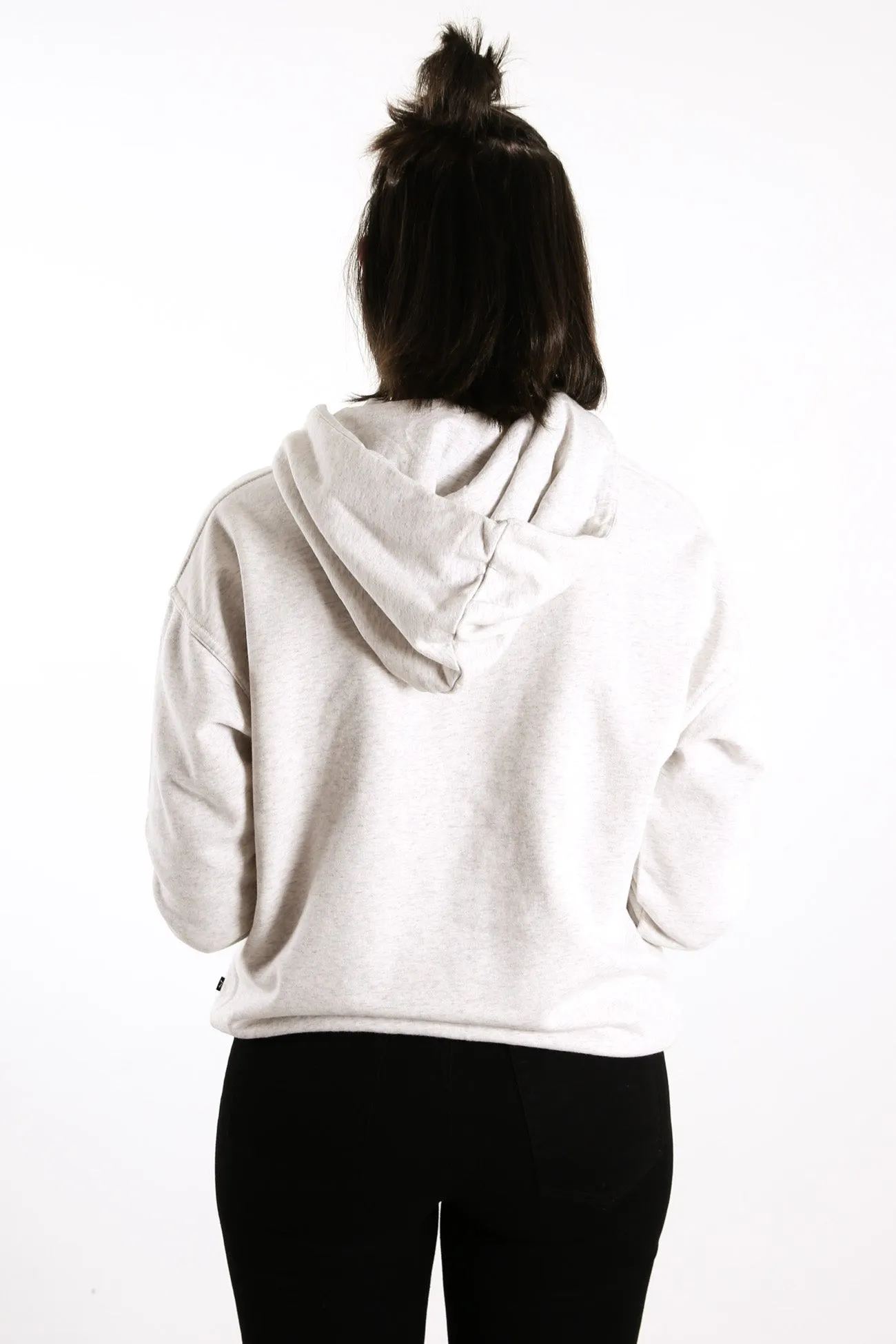 Essentials Hooded Fleece White Marle