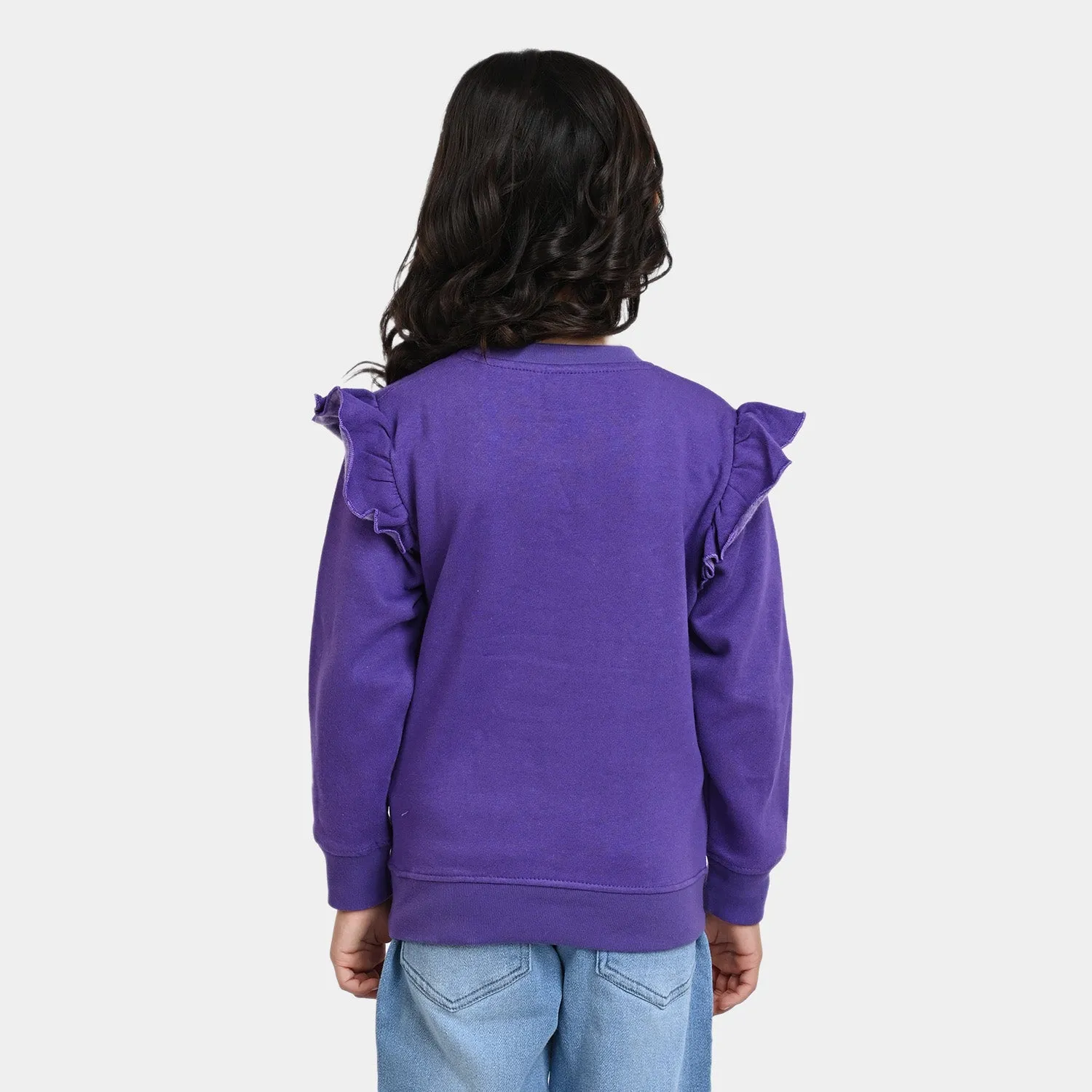 Girls Fleece Sweatshirt Beautiful-D.Lavender