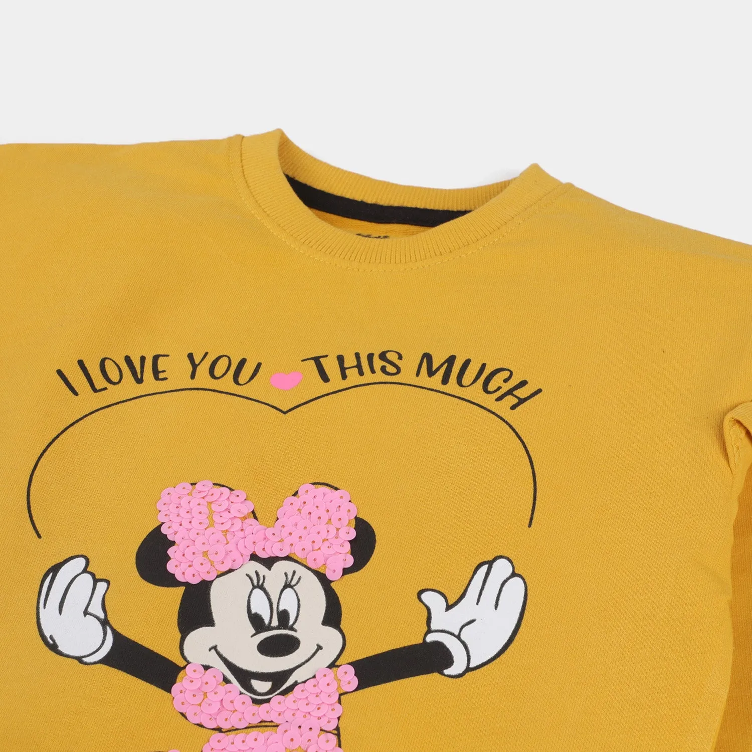 Girls JERSEY Sweatshirt character- Yellow