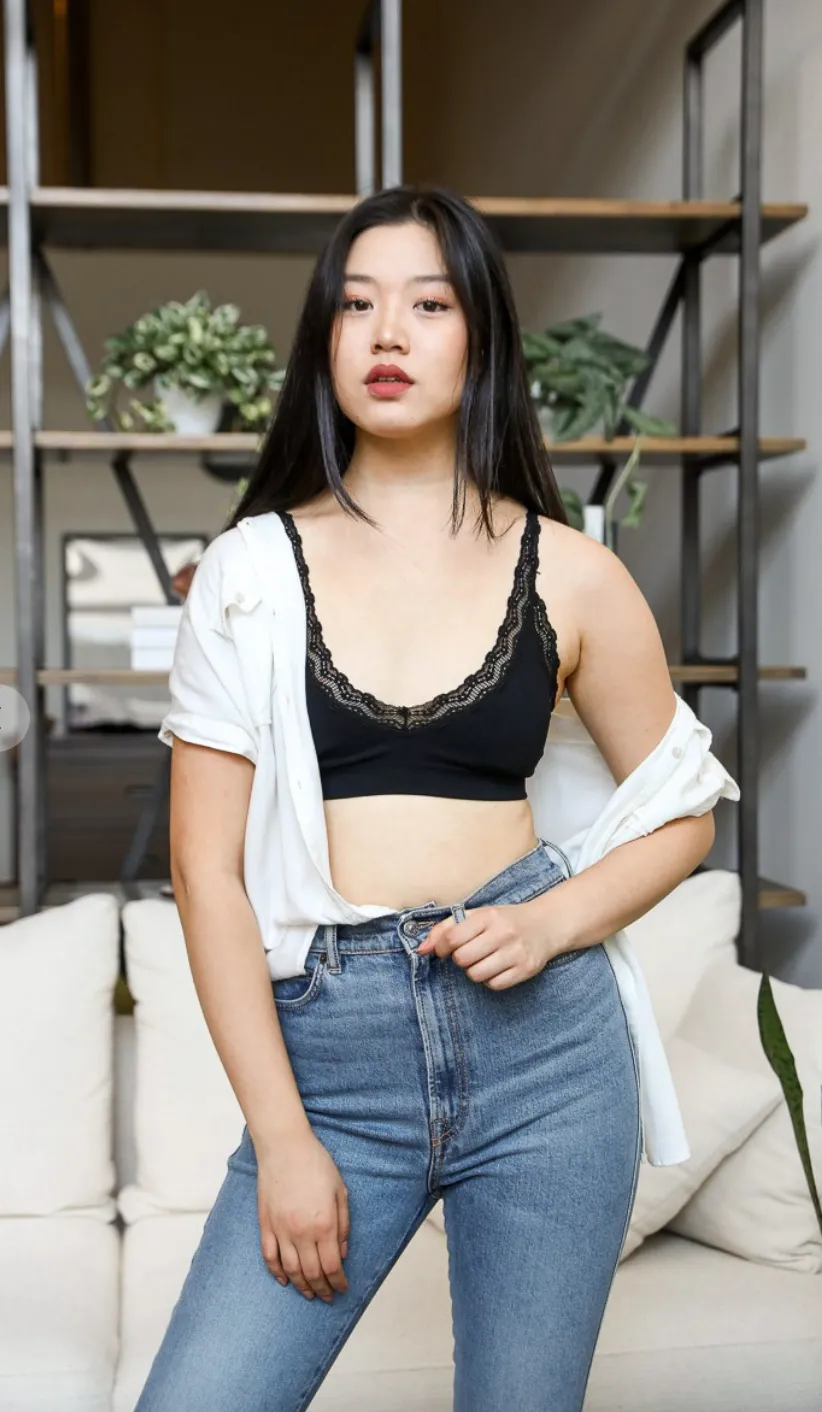 #H293 Lets Get Lacey Bralette (Black)