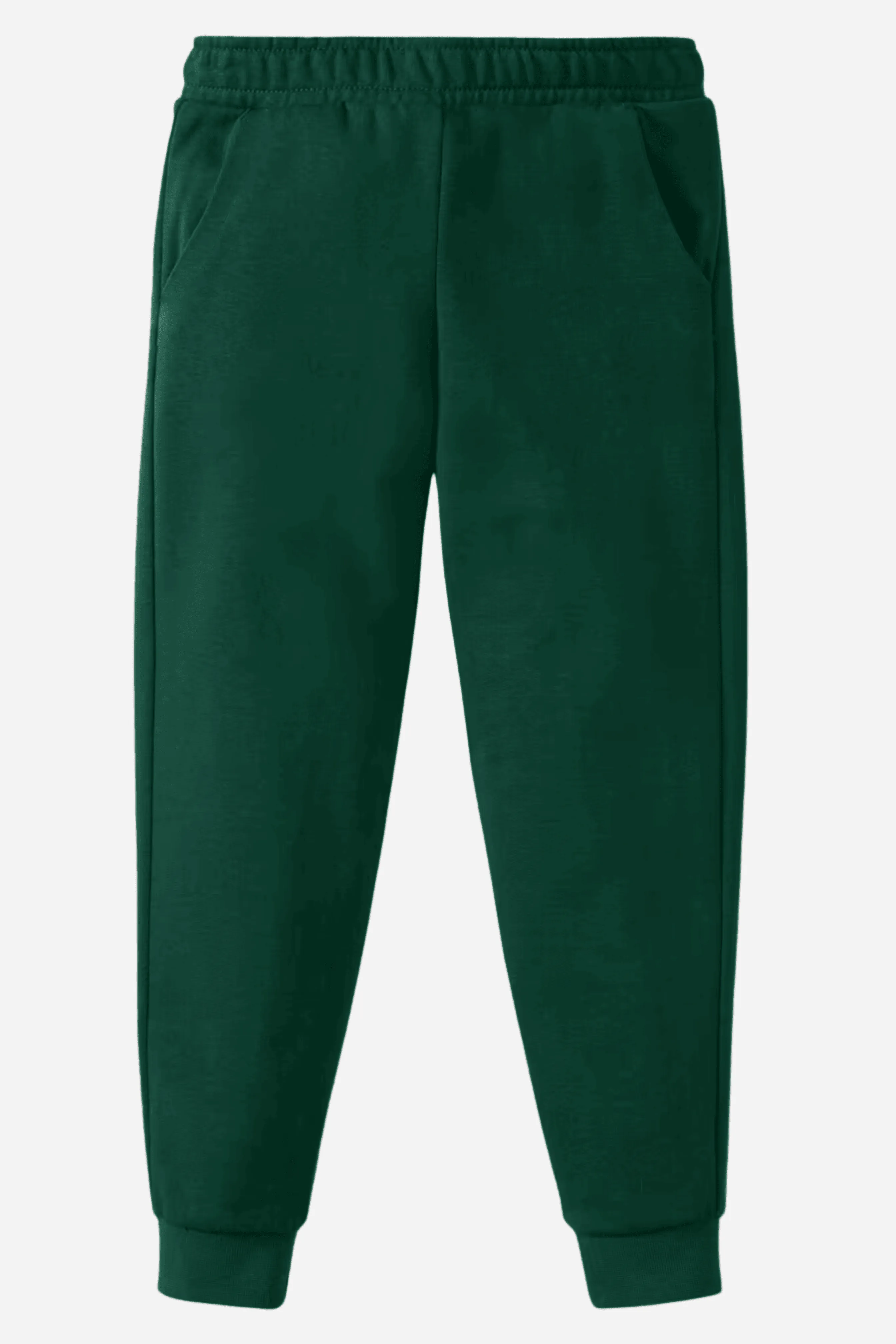 Kids Solid Unisex Sweat pants (Fleece) Green