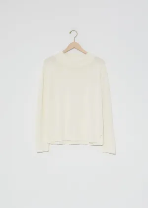 Linen-Wool Deep Trim Sweater