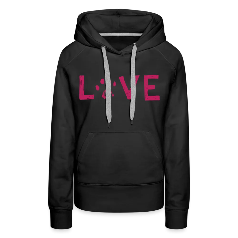 Love Pawprint Contoured Premium Hoodie