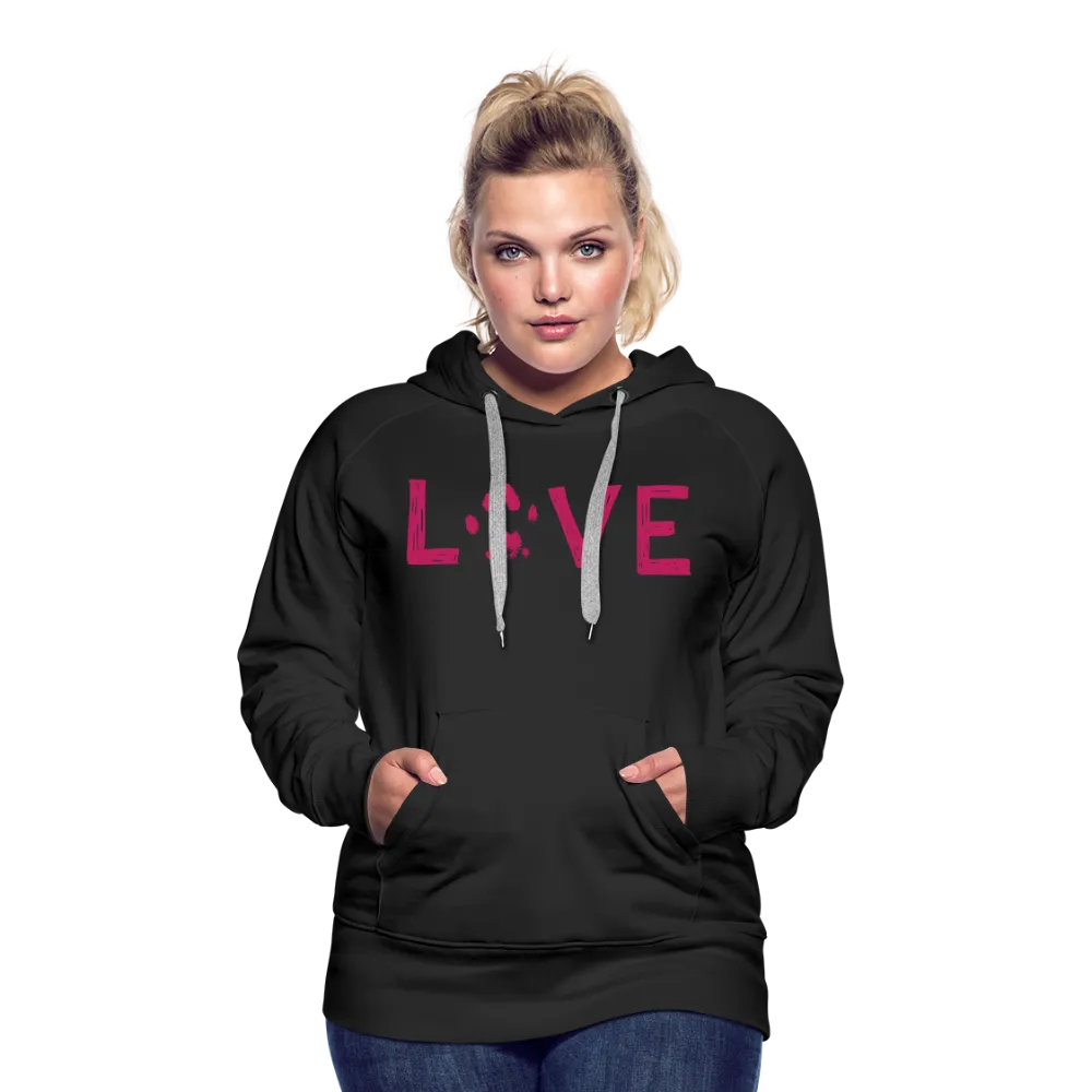 Love Pawprint Contoured Premium Hoodie