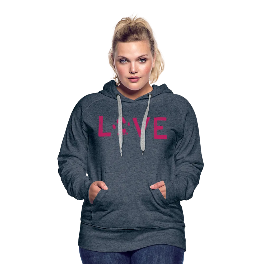 Love Pawprint Contoured Premium Hoodie