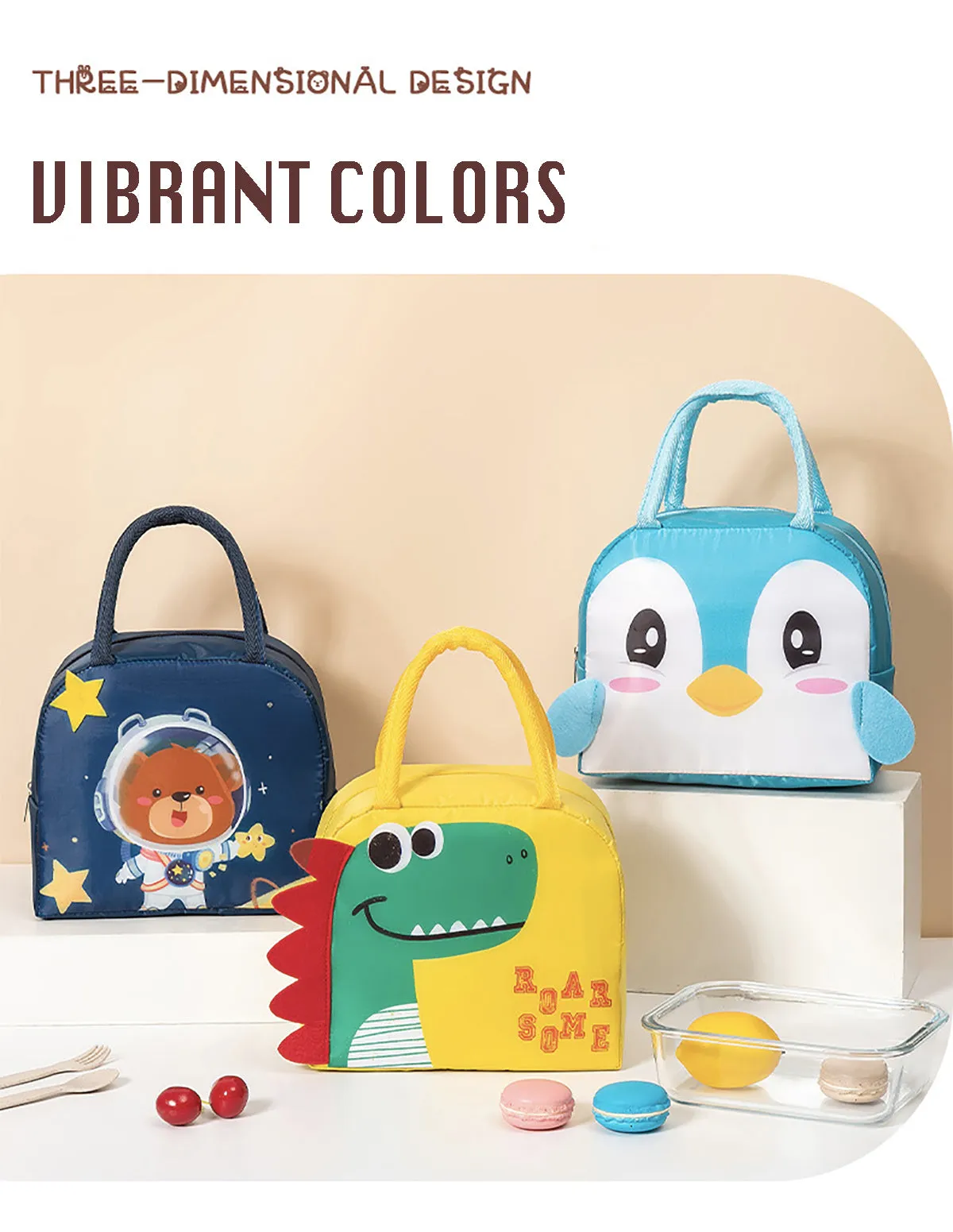 Lunch Box Insulated Bag Soft Leakproof Lunch Bag for Kids Men Women, Durable Thermal Lunch Pail for School Work Office | Fit 6 Cans-Puppy