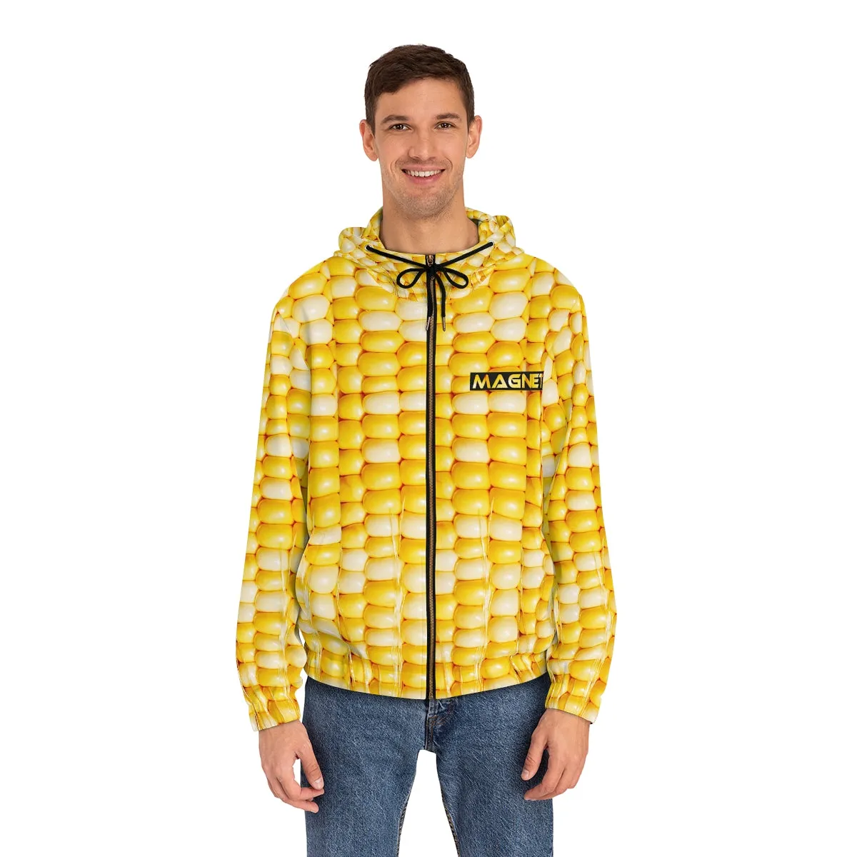 Magnet Corn drip Men's Full-Zip Hoodie (AOP)