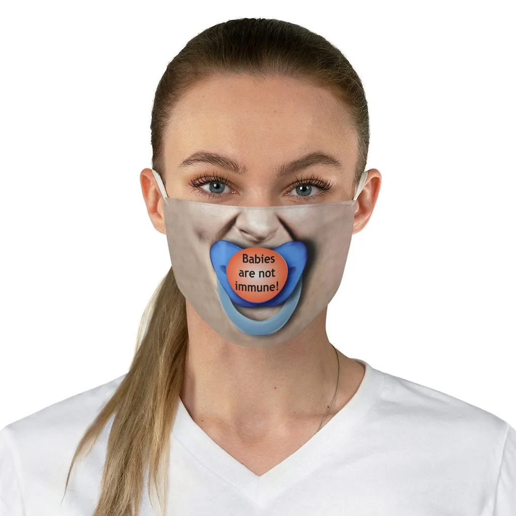 Momma&#39;s Baby Boy 3D Printed Pacifier Realistic Expression Unisex Fabric Mask for Light/Med/Dark/Adults/Kids, Reusable 2 layer Fabric Mask