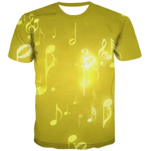 Music T-shirt Men Instrument T-shirts Graphic Retro T shirts Funny Electronic Tshirt Anime