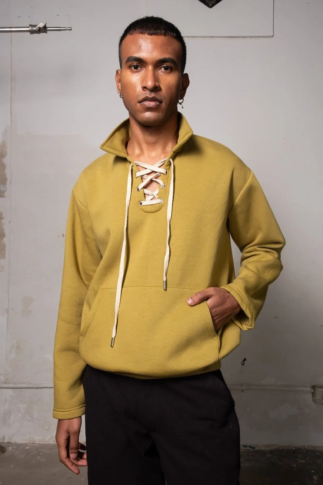 Mustard Fleece Pullover