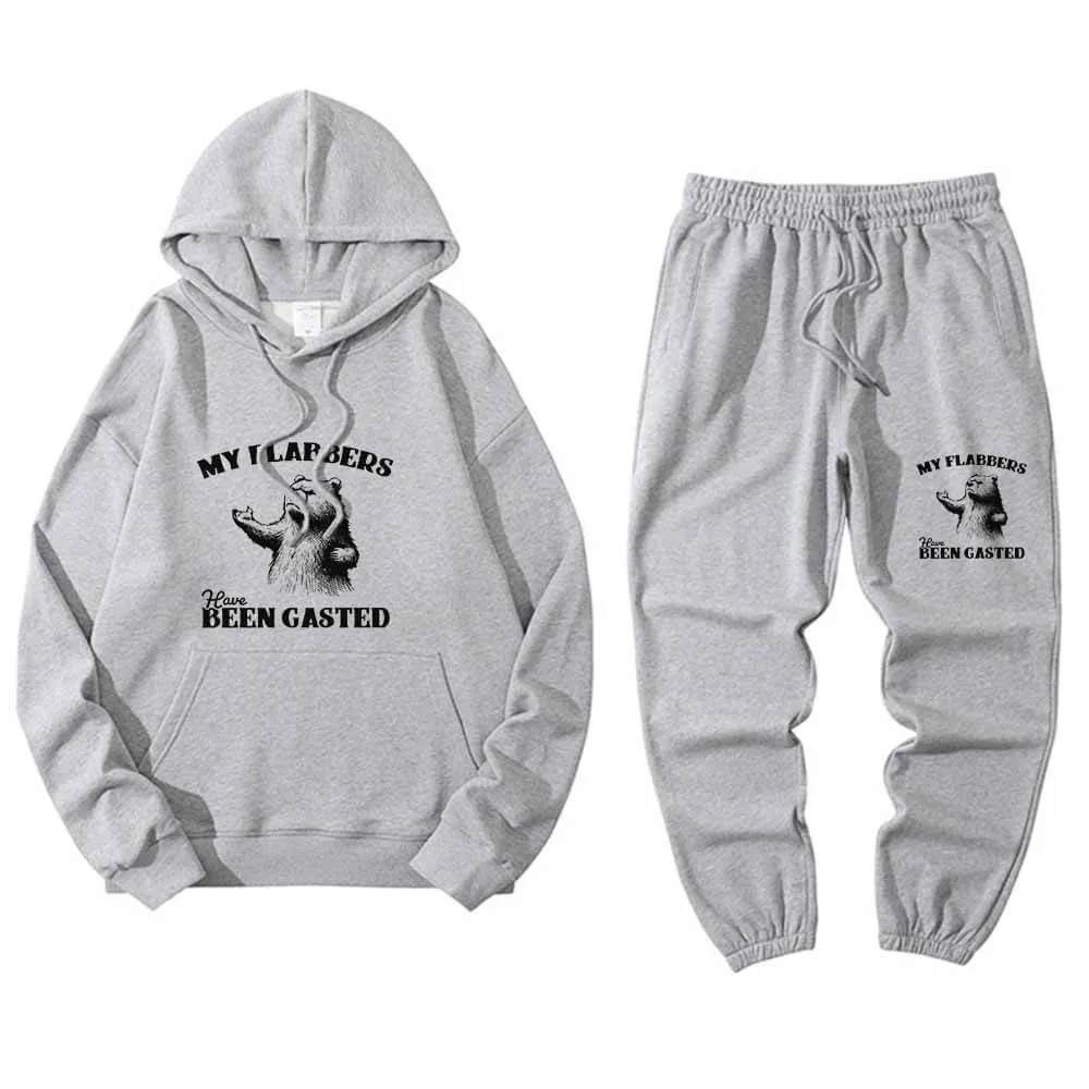 My Flabbers Have Been Gasted Animal Hoodie Pants Set