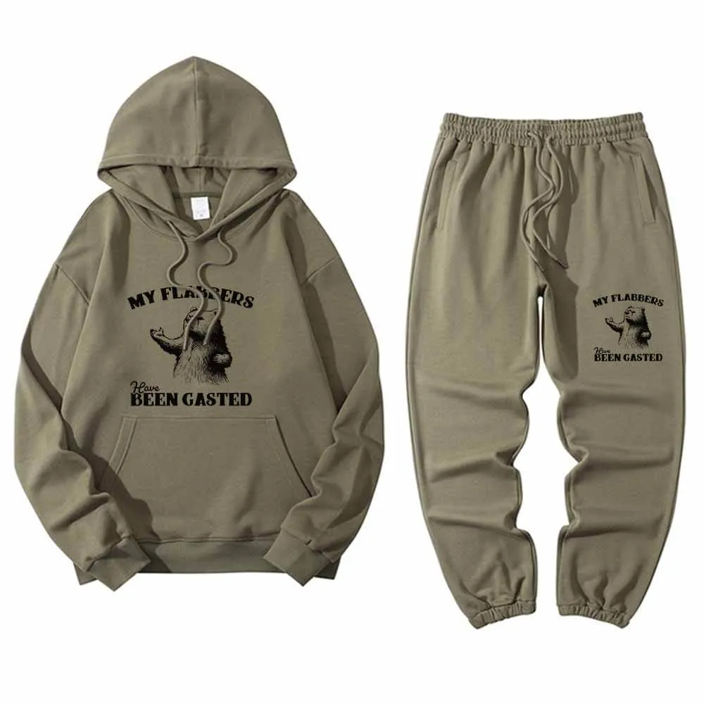 My Flabbers Have Been Gasted Animal Hoodie Pants Set