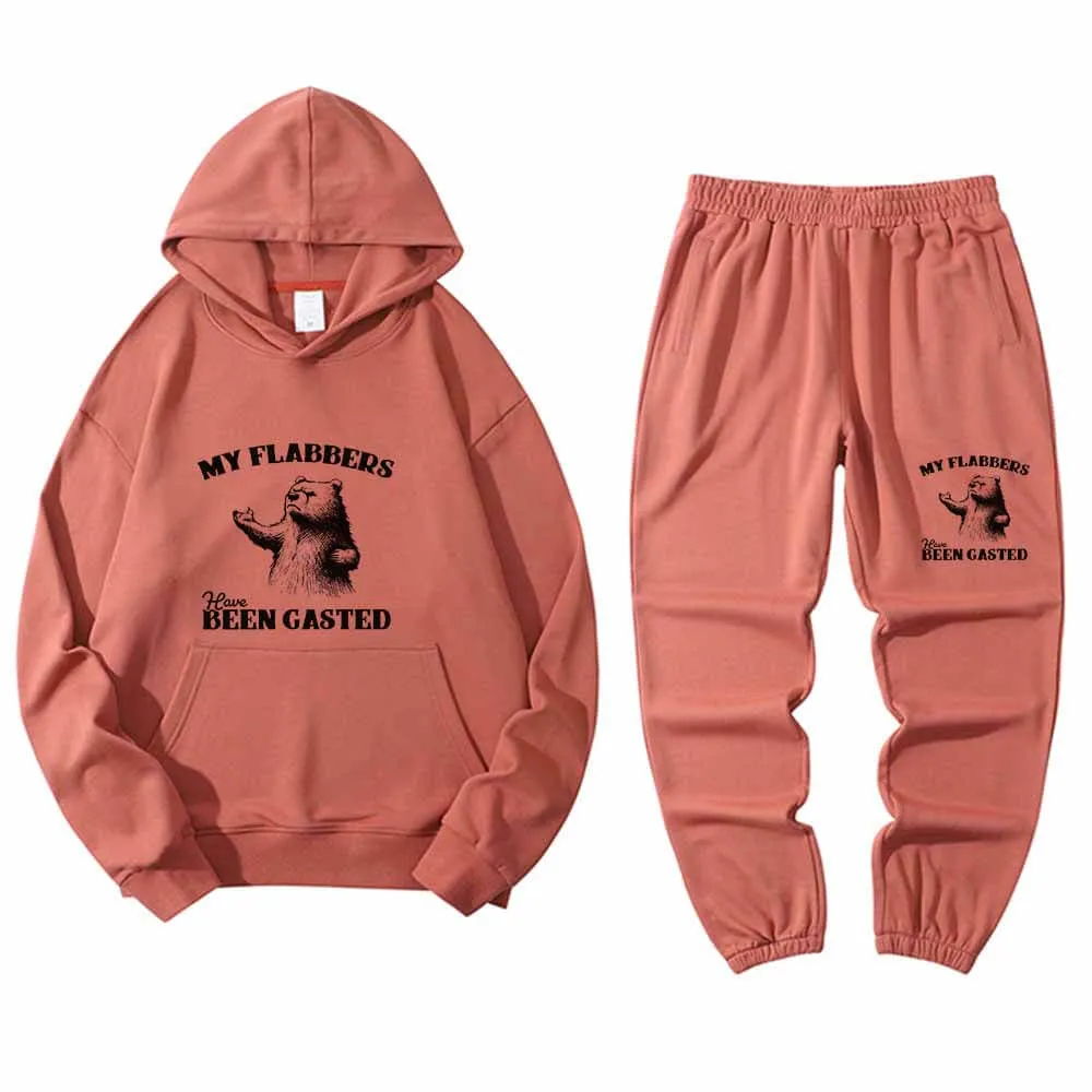 My Flabbers Have Been Gasted Animal Hoodie Pants Set