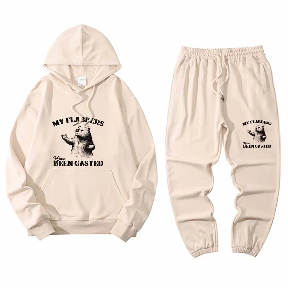 My Flabbers Have Been Gasted Animal Hoodie Pants Set