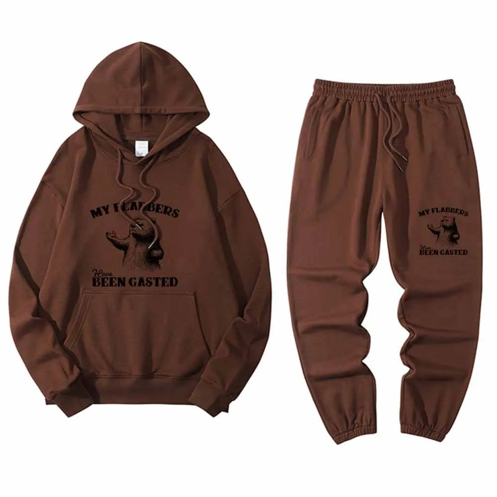 My Flabbers Have Been Gasted Animal Hoodie Pants Set