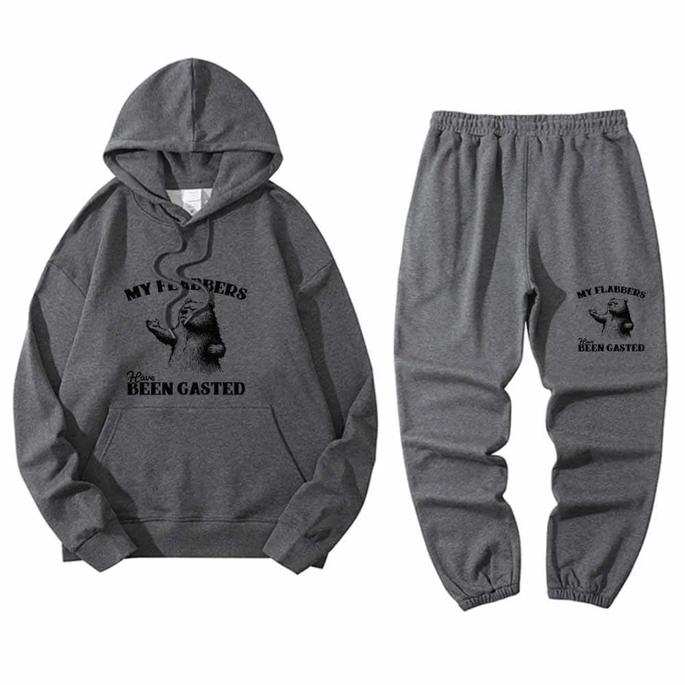 My Flabbers Have Been Gasted Animal Hoodie Pants Set