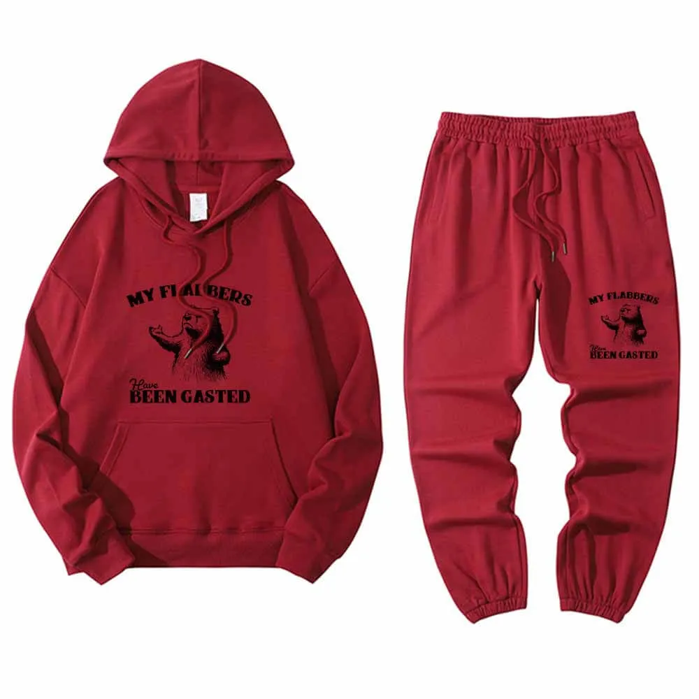 My Flabbers Have Been Gasted Animal Hoodie Pants Set