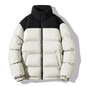 New Double Cotton Padded Puffer Jacket Men Thick Winter Jackets Casual Warm Parkas