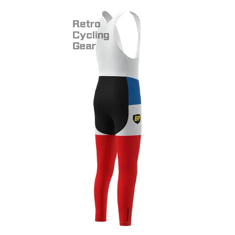 Peugeot Blue-Red Fleece Retro Cycling Pants