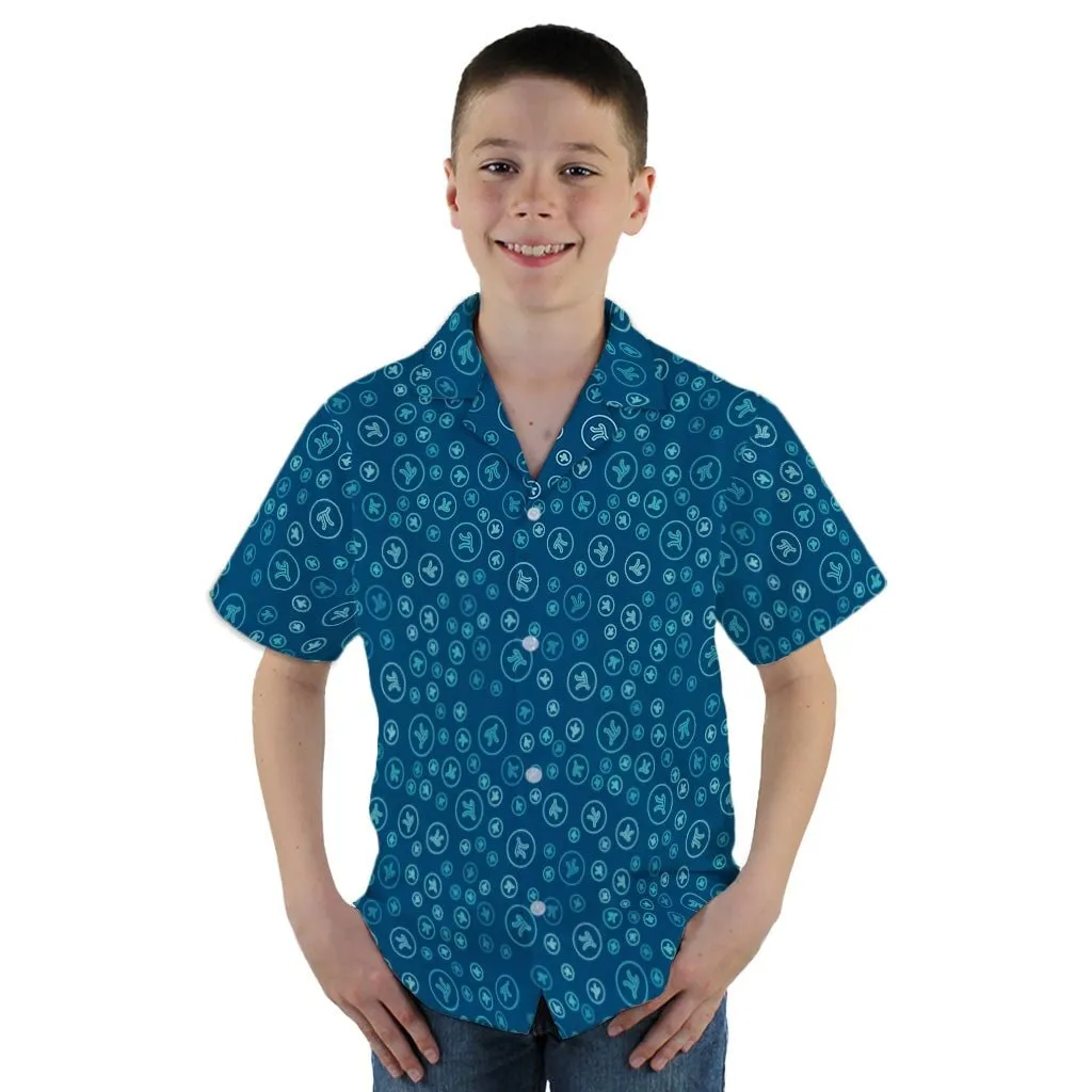 Pi 3.14 Math Blue Youth Hawaiian Shirt