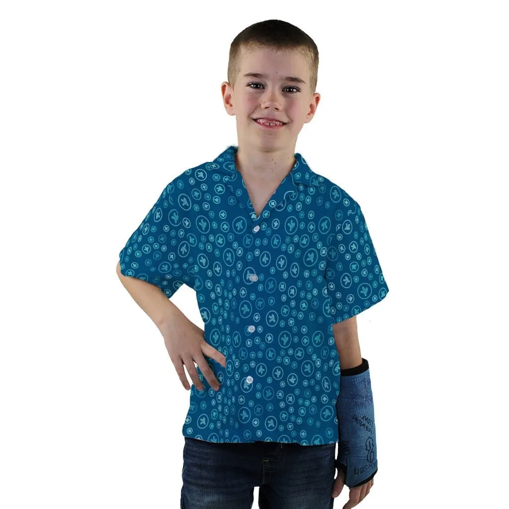 Pi 3.14 Math Blue Youth Hawaiian Shirt