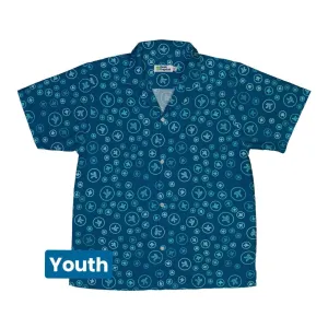 Pi 3.14 Math Blue Youth Hawaiian Shirt