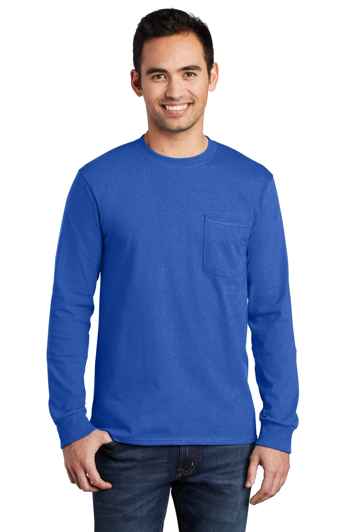 Port  Company - Long Sleeve Essential Pocket Tee  PC61LSP