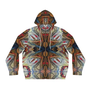 "Butte” - All Over Graphic Zip-Up Hoodie by Artist David Hilborn