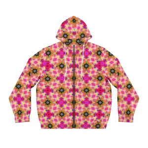 "Sunflowers” - All Over Graphic Zip-Up Hoodie by Artist David Hilborn