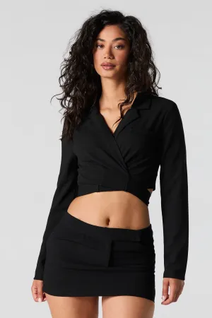 Tie Back Cropped Blazer