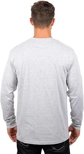 Ultra Game NBA Official Men’s Super Soft Supreme Long Sleeve T-Shirt - Unisex, San Antonio Spurs, Heather Gray|San Antonio Spurs