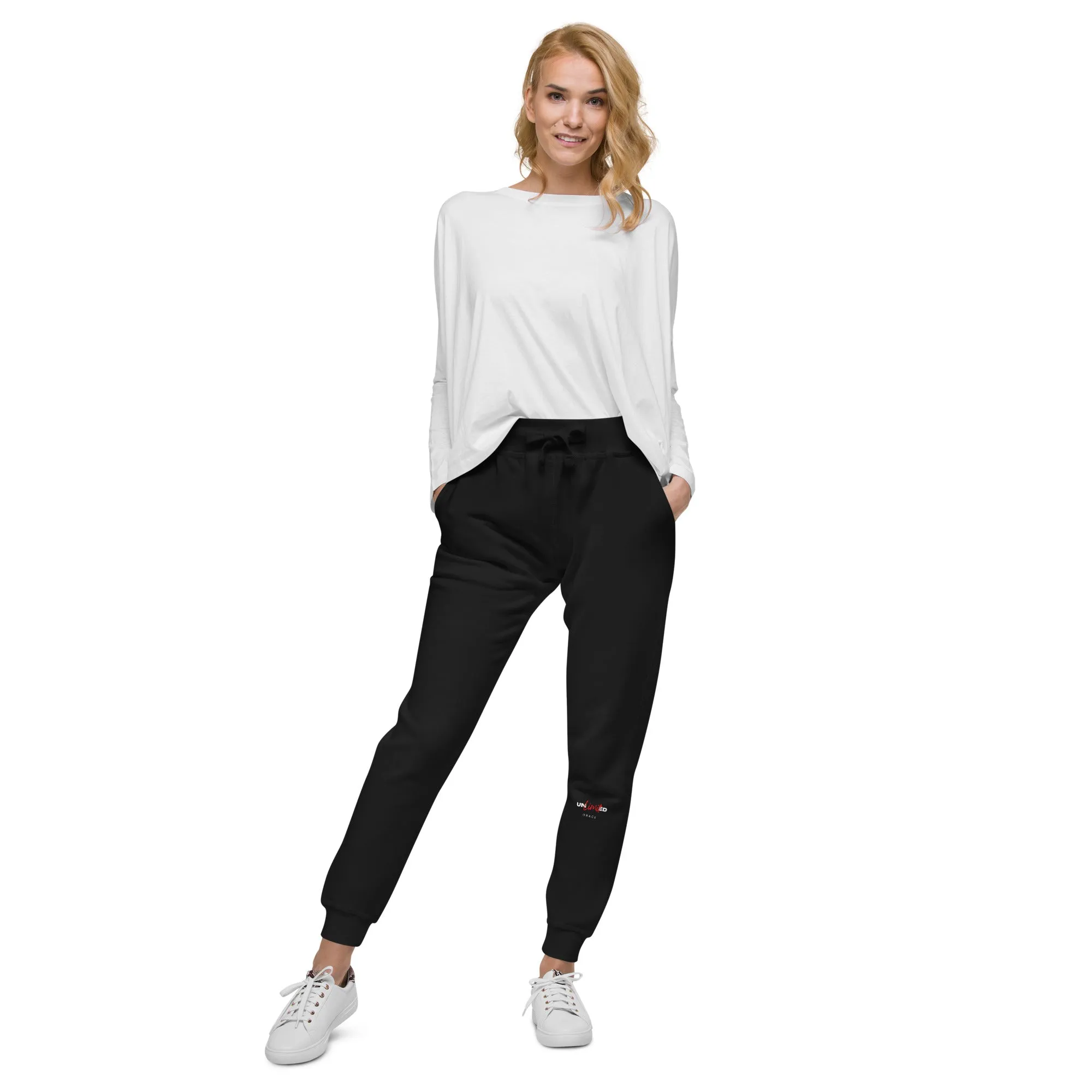 Unlimited Grace Unisex fleece sweatpants  Black