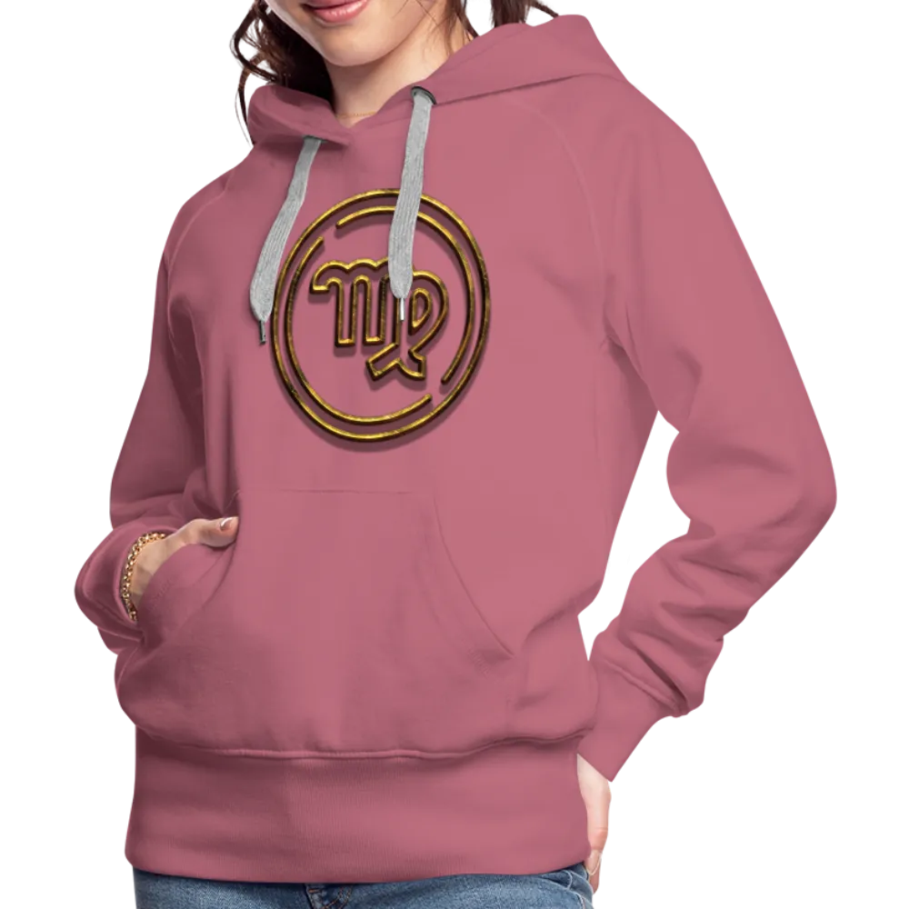 Virgo 3D Gold Women’s Premium Hoodie